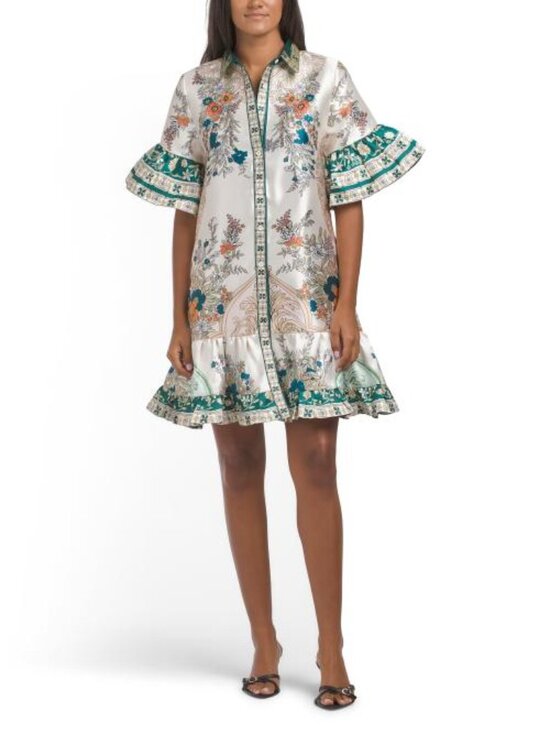 Nancy Yang Dresses & Skirts - NANCY YANG Mikado Bell Sleeve Dress